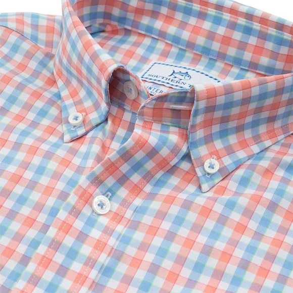 Southern Tide Market Sq Gingham Sportshirt - Picture 2 of 7